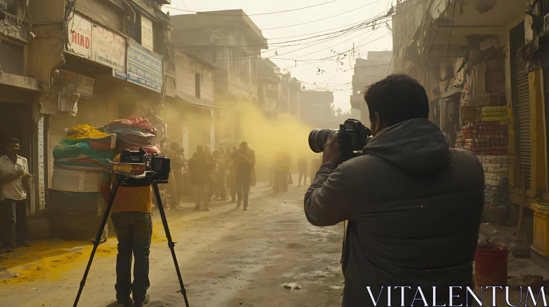 Photographer Captures Street Festival AI Image