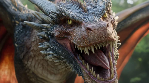 Detailed Dragon Portrait Fantasy Creature