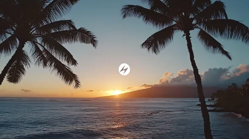 Tropical Island Sunset View