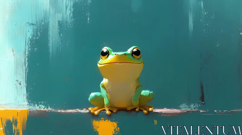 AI ART Colorful Frog Art