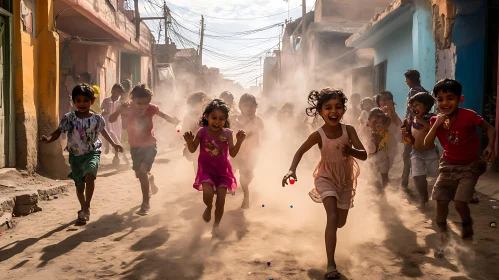 Kids Having Fun in the Street