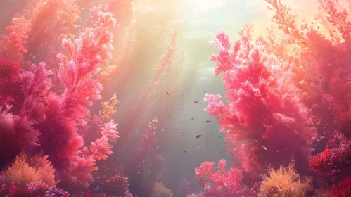 Vibrantly Colored Underwater Coral Scene