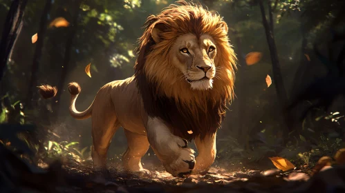 King of the Jungle in Golden Light