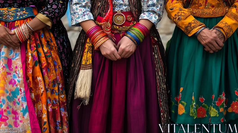 Colorful Bangles and Traditional Attire AI Image