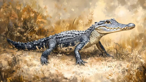 Artistic Alligator in the Wild