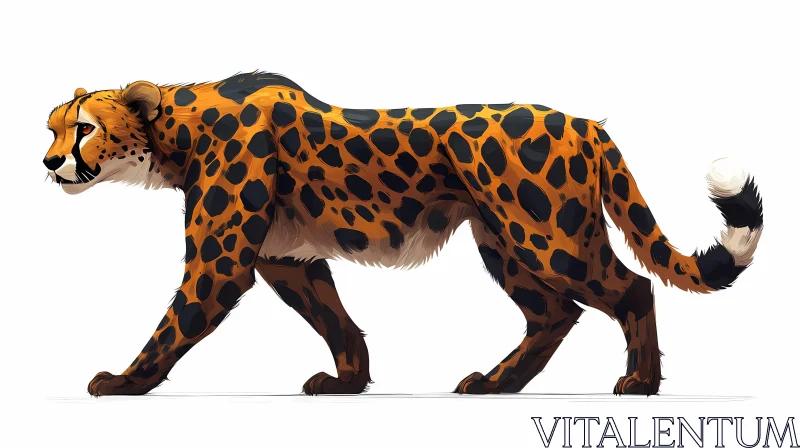 Artistic Cheetah Representation AI Image