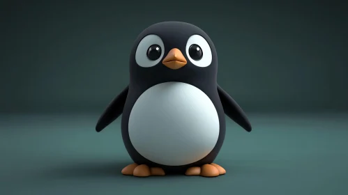 Charming Penguin Cartoon Art