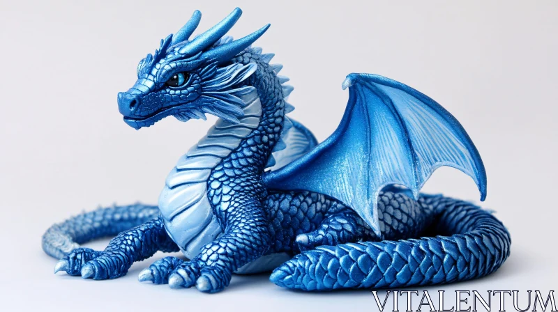 AI ART Azure Dragon Sculpture