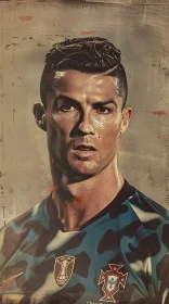 Focused Cristiano Ronaldo in Sports Portrait