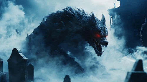 Mystical Werewolf in the Mist