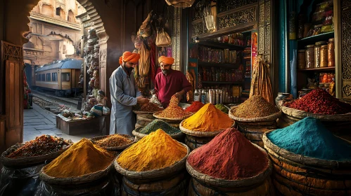 Colourful Indian Spice Bazaar