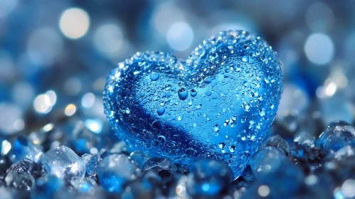 Blue Heart Ice Cube