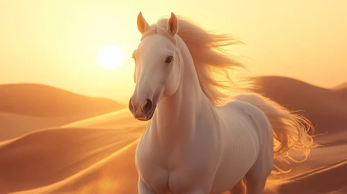 Graceful Equine Beauty in Golden Sands