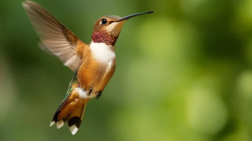 Hovering Hummingbird Portrait