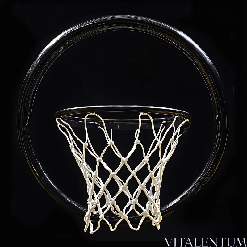 Net and Hoop on Black AI Image