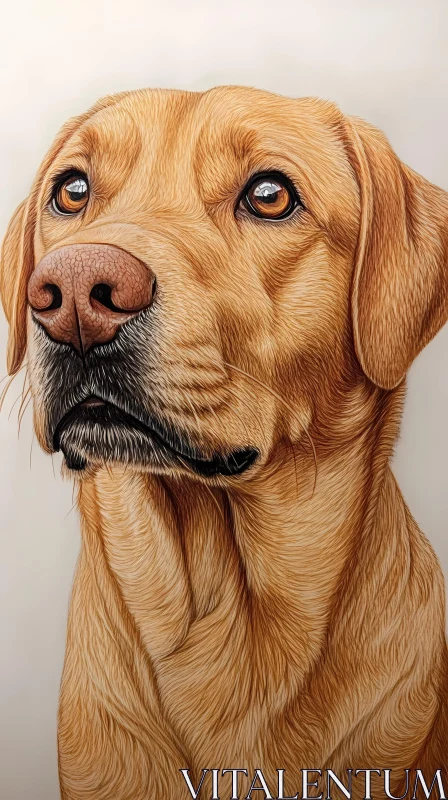 Detailed Canine Portrait AI Image