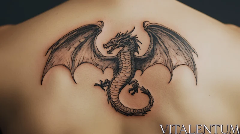 AI ART Detailed Dragon Tattoo Design