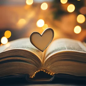 Floating Heart and Open Book