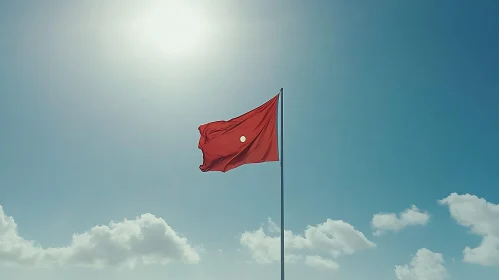 Flag against the Blue Sky