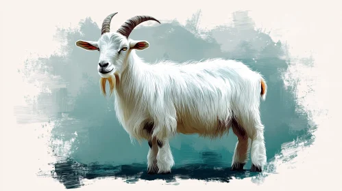 Goat with Textured Background