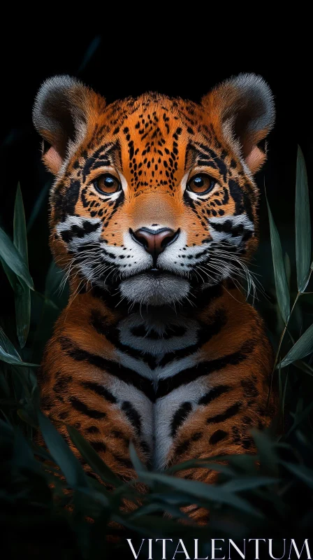 Jungle Tiger Portrait AI Image