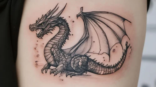 Dragon Tattoo with Scale Details