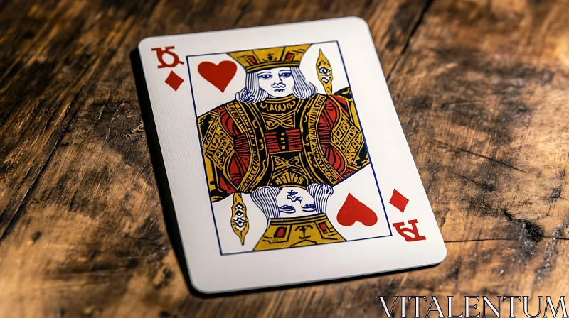 AI ART Playing Card King of Hearts