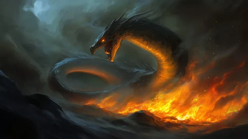 Dragon Rising from the Ashes