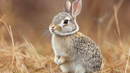 Cute Rabbit in the Grass
