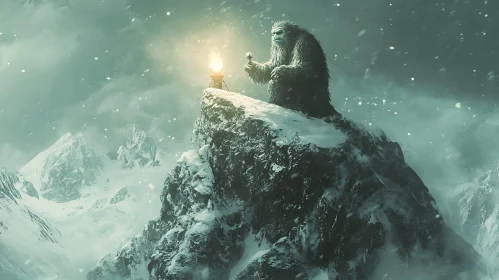 Mountain Guardian with Lantern