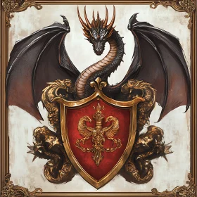 Dragon and Shield Emblem