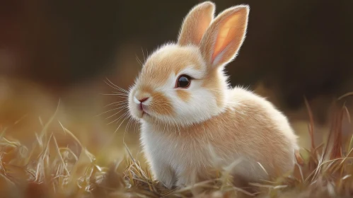 Charming Fluffy Bunny in Nature