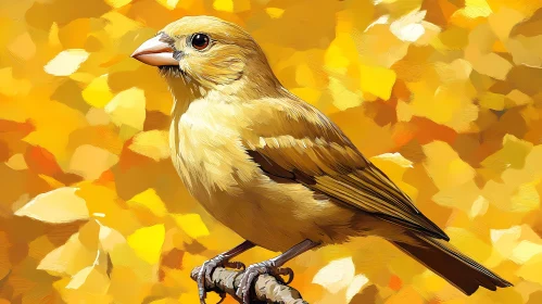 Artistic Golden Finch in Sunlight