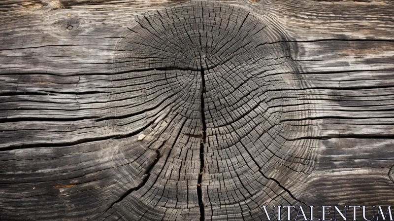 Abstract Image of Weathered Tree Stump AI Image