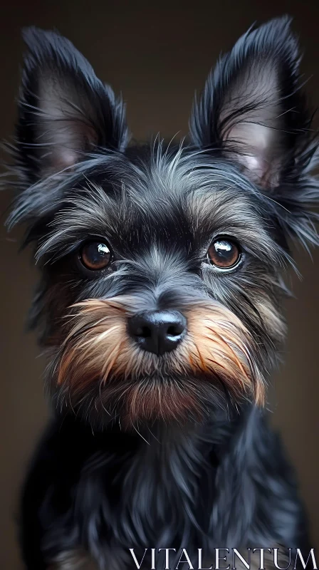 Small Dog Close-Up AI Image