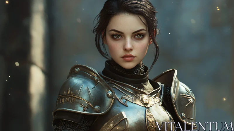 AI ART Armored Woman Portrait