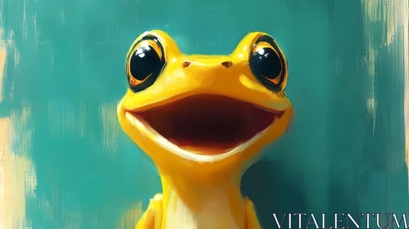 Lively Artistic Frog Art AI Image