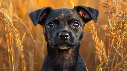 Puppy Portrait in Nature