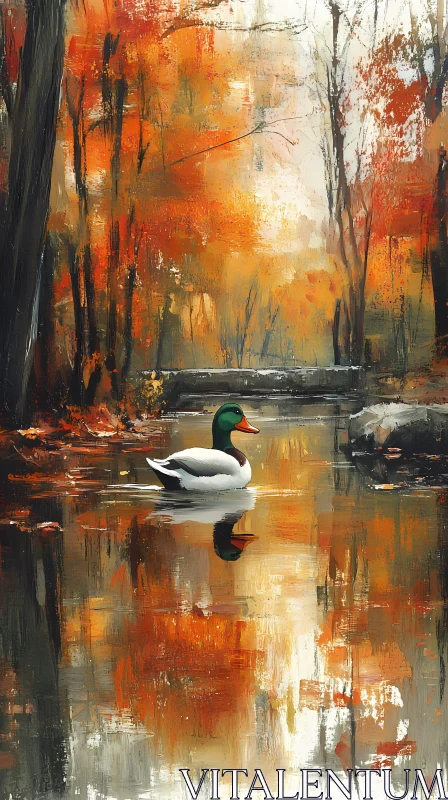 AI ART Autumn Duck Painting