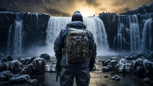 Captivating Waterfall Photography: A Glimpse into the Cold and Detached Atmosphere
