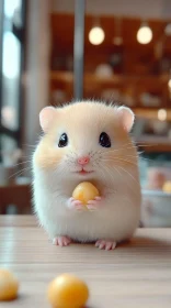 Cute Hamster with Yellow Treat