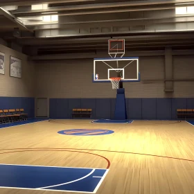 Empty Basketball Arena