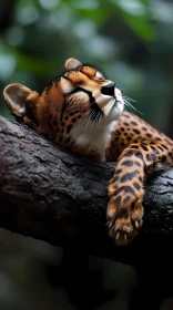 Peaceful Cheetah in Natural Habitat