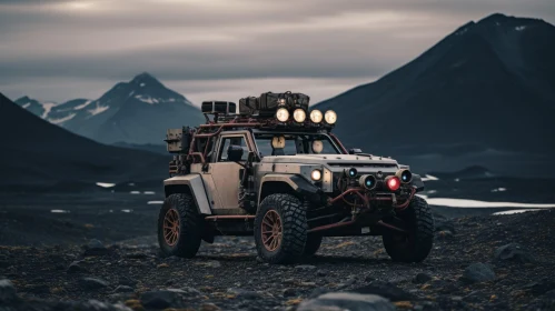 Land Rover XL 4x4 in Summer Time in Iceland | Futuristic Sci-fi Art