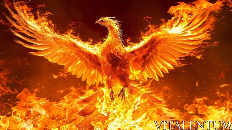 Phoenix Rising from the Ashes - Symbol of Hope and Transformation AI Image
