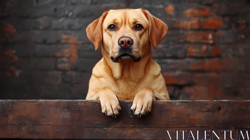 Labrador Dog Gaze AI Image