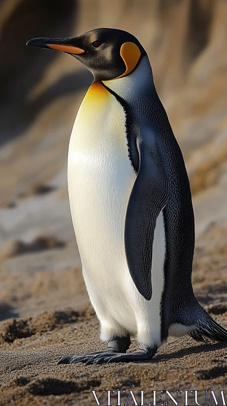 Elegant Penguin Wildlife Scene AI Image