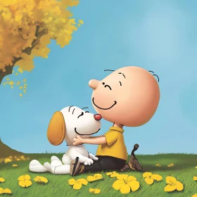 Cartoon Friendship: Charlie Brown and Snoopy