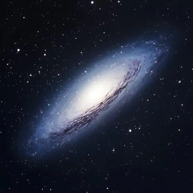 Swirling Galaxy Amidst Starry Expanse