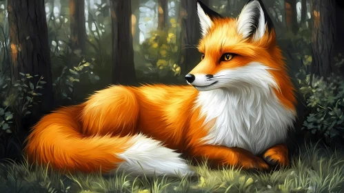 Forest Fox Resting